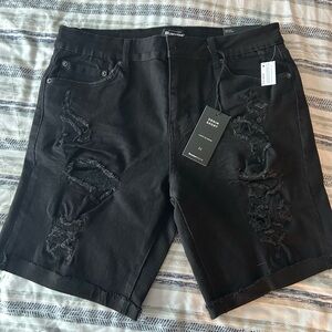 Bluenotes Black Denim Shorts